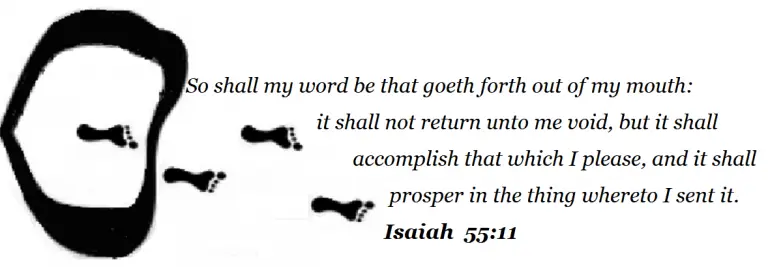 Isaiah 55:11 So shall my word be that goeth